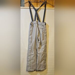Women's Gray Northface Hyvent  Pants with Suspenders